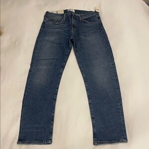 Agolde Dark Blue Straight Jeans